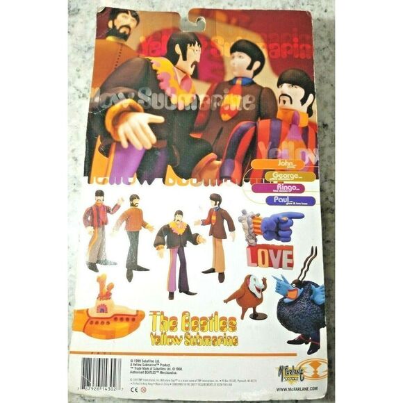 McFarlane Toys Beatles Yellow‎ Submarine Paul w/Glove Vintage A D Love Base NIP - Picture 3 of 4